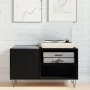 Gabinete para discos Negro Roble 84,5x38x48 cm Madera elaborada | Foro24.es | Tu tienda online para hogar, jardín y más Foro24.es