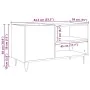 Gabinete para discos Negro Roble 84,5x38x48 cm Madera elaborada | Foro24.es | Tu tienda online para hogar, jardín y más Foro24.es