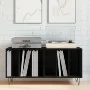 Armario de Registros Negro Roble 100x38x48 cm Madera Elaborada | Foro24.es | Tu tienda online para hogar, jardín y más Foro24.es