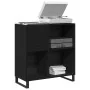 Armario de Discos Roble Negro 84.5x38x90 cm Madera de Calidad by , CD and DVD storage - Ref: Foro24-862916, Price: 101,35 €, ...