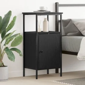 Comprar Cabinet de Cama Negro Roble 41x31x80 cm