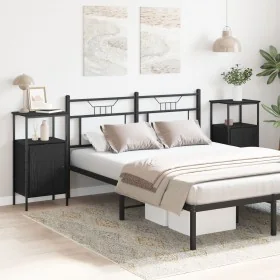 Mesas de Noche 2 pcs Negro Roble 41x31x80 cm