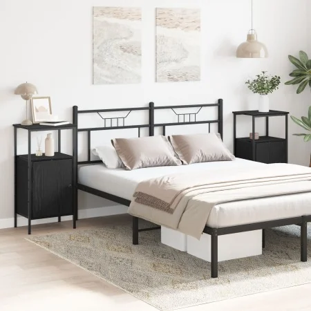 Mesas de Noche 2 pcs Negro Roble 41x31x80 cm Madera de ingeniería | Foro24.es | Tu tienda online para hogar, jardín y más Foro24.es