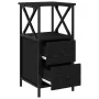 Mesitas de Noche 2 pcs Negro Roble 34x35,5x70 cm Madera Elaborada by , Nightstands - Ref: Foro24-862920, Price: 115,76 €, Dis...