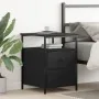 Mesa de Noche Negro Roble 44x45x60 cm Madera Ingenierizada y Acero by , Nightstands - Ref: Foro24-862921, Price: 73,18 €, Dis...