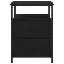Mesa de Noche Negro Roble 44x45x60 cm Madera Ingenierizada y Acero by , Nightstands - Ref: Foro24-862921, Price: 73,18 €, Dis...