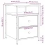 Mesitas de Noche 2 pcs Negro Roble 44x45x60 cm Madera Elaborada de , Mesitas de noche - Ref: Foro24-862922, Precio: 132,53 €,...