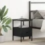 Cabinet de Noche Negro Roble 34x36x50 cm Madera Elaborada y Acero | Foro24.es | Tu tienda online para hogar, jardín y más Foro24.es