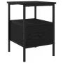 Cabinet de Noche Negro Roble 34x36x50 cm Madera Elaborada y Acero | Foro24.es | Tu tienda online para hogar, jardín y más Foro24.es