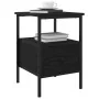 Cabinet de Noche Negro Roble 34x36x50 cm Madera Elaborada y Acero | Foro24.es | Tu tienda online para hogar, jardín y más Foro24.es