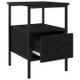 Cabinet de Noche Negro Roble 34x36x50 cm Madera Elaborada y Acero | Foro24.es | Tu tienda online para hogar, jardín y más Foro24.es