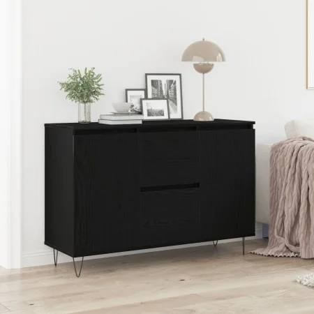 Aparador Negro de Roble 101,5x35x70 cm de Madera Elaborada | Foro24.es | Tu tienda online para hogar, jardín y más Foro24.es