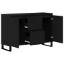 Mueble de almacenamiento Negro Roble 104x35x70 cm Madera Ingeniería by , Sideboards - Ref: Foro24-862935, Price: 125,54 €, Di...