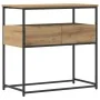 Mesa Consola Artisan Roble 75x40x75 cm Madera Compuesta y Acero de , Mesas auxiliares - Ref: Foro24-862937, Precio: 76,00 €, ...