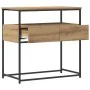 Mesa Consola Artisan Roble 75x40x75 cm Madera Compuesta y Acero de , Mesas auxiliares - Ref: Foro24-862937, Precio: 76,00 €, ...