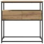 Mesa Consola Artisan Roble 75x40x75 cm Madera Compuesta y Acero de , Mesas auxiliares - Ref: Foro24-862937, Precio: 76,00 €, ...