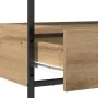 Mesa Consola Artisan Roble 75x40x75 cm Madera Compuesta y Acero de , Mesas auxiliares - Ref: Foro24-862937, Precio: 76,00 €, ...