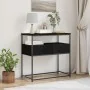 Mesa Consola Negro Roble 75x40x75 cm Madera Ingenierizada y Acero | Foro24.es | Tu tienda online para hogar, jardín y más Foro24.es
