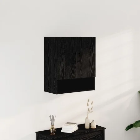 Gabinete de Pared de Roble Negro 60x31x70 cm en Madera Ingenierizada by , Lockers and storage cabinets - Ref: Foro24-862942, ...