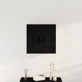 Armario de pared Negro Roble 60x31x60 cm Madera