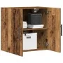 Cabinet montado en la pared de madera antigua 60x31,5x60 cm de madera ingeniería de , Taquillas y armarios de almacenamiento ...