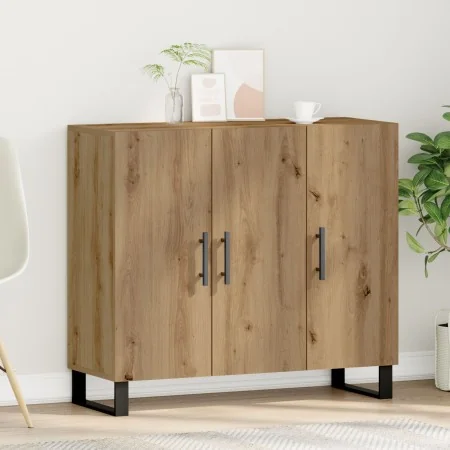 Sideboard con 3 puertas de roble artesano 90x34x80 cm de madera elaborada | Foro24.es | Tu tienda online para hogar, jardín y más Foro24.es