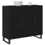 Aparador con 3 Puertas Negro Roble 90x34x80 cm Madera Elaborada von , Sideboards - Ref: Foro24-862955, Preis: 115,78 €, Rabat...