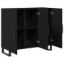 Aparador con 3 Puertas Negro Roble 90x34x80 cm Madera Elaborada von , Sideboards - Ref: Foro24-862955, Preis: 115,78 €, Rabat...