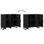 Aparador con 3 Puertas Negro Roble 90x34x80 cm Madera Elaborada von , Sideboards - Ref: Foro24-862955, Preis: 115,78 €, Rabat...