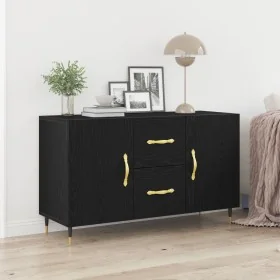 Aparador Negro de Roble 100x36x60 cm de Madera