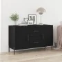 Aparador Negro de Roble 100x36x60 cm Madera de Ingeniería | Foro24.es | Tu tienda online para hogar, jardín y más Foro24.es