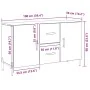 Aparador Negro de Roble 100x36x60 cm Madera de Ingeniería | Foro24.es | Tu tienda online para hogar, jardín y más Foro24.es