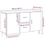 Consola Negra de Roble 100x36x60 cm de Madera de Ingeniería von , Sideboards - Ref: Foro24-862959, Preis: 121,80 €, Rabatt: -5%%