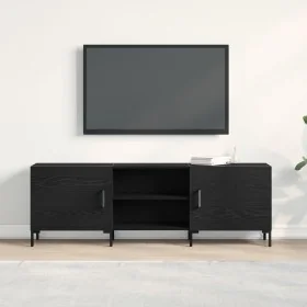 Cabinet de Televisión Negro Roble 150x30x50 cm