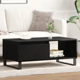Mesa de Café de Negro Roble 90x50x36,5 cm Madera elaborada by , Coffee table - Ref: Foro24-862963, Price: 88,74 €, Discount: ...