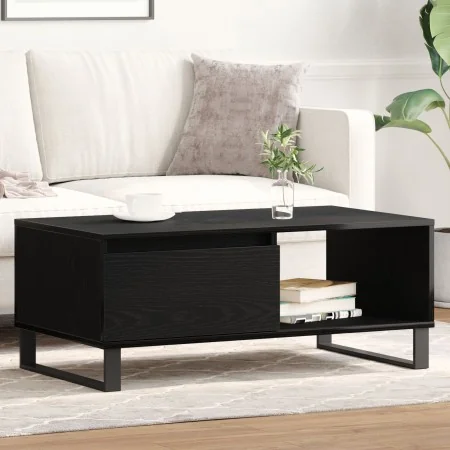 Mesa de Café de Negro Roble 90x50x36,5 cm Madera elaborada by , Coffee table - Ref: Foro24-862963, Price: 88,74 €, Discount: ...