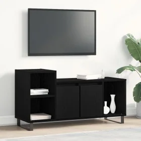 Mueble de TV Negro Roble 100x35x55 cm Madera