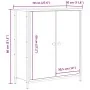 Aparador de Roble Artesanal 70x30x80 cm de Madera Ingenierizada y Acero by , Sideboards - Ref: Foro24-862974, Price: 76,17 €,...