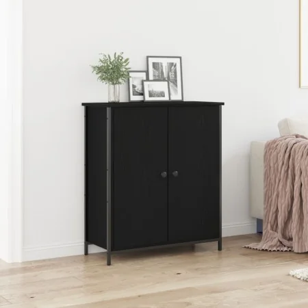 Aparador Roble Negro 70x30x80 cm Madera Ingenierizada y Acero by , Sideboards - Ref: Foro24-862975, Price: 80,57 €, Discount:...