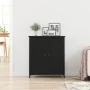 Aparador Roble Negro 70x30x80 cm Madera Ingenierizada y Acero by , Sideboards - Ref: Foro24-862975, Price: 80,57 €, Discount:...