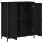 Aparador Roble Negro 70x30x80 cm Madera Ingenierizada y Acero by , Sideboards - Ref: Foro24-862975, Price: 80,57 €, Discount:...