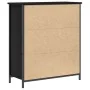 Aparador Roble Negro 70x30x80 cm Madera Ingenierizada y Acero by , Sideboards - Ref: Foro24-862975, Price: 80,57 €, Discount:...
