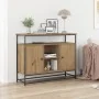 Aparador de Roble 100x35x80 cm Madera de Ingenieria y Acero von , Sideboards - Ref: Foro24-862977, Preis: 106,27 €, Rabatt: -5%%
