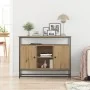 Aparador de Roble 100x35x80 cm Madera de Ingenieria y Acero von , Sideboards - Ref: Foro24-862977, Preis: 106,27 €, Rabatt: -5%%