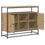 Aparador de Roble 100x35x80 cm Madera de Ingenieria y Acero von , Sideboards - Ref: Foro24-862977, Preis: 106,27 €, Rabatt: -5%%