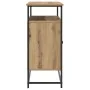 Aparador de Roble 100x35x80 cm Madera de Ingenieria y Acero von , Sideboards - Ref: Foro24-862977, Preis: 106,27 €, Rabatt: -5%%