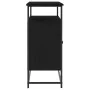 Consola Negro Roble 100x35x80 cm Madera Ingenierizada y Acero by , Sideboards - Ref: Foro24-862978, Price: 112,42 €, Discount...