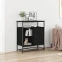 Aparador Negro Roble 69x35x80 cm Madera Elaborada y Acero | Foro24.es | Tu tienda online para hogar, jardín y más Foro24.es