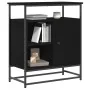 Aparador Negro Roble 69x35x80 cm Madera Elaborada y Acero | Foro24.es | Tu tienda online para hogar, jardín y más Foro24.es