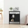 Aparador Negro Roble 69x35x80 cm Madera Elaborada y Acero | Foro24.es | Tu tienda online para hogar, jardín y más Foro24.es